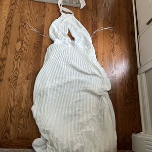 Pink lily bridal halter dress xL